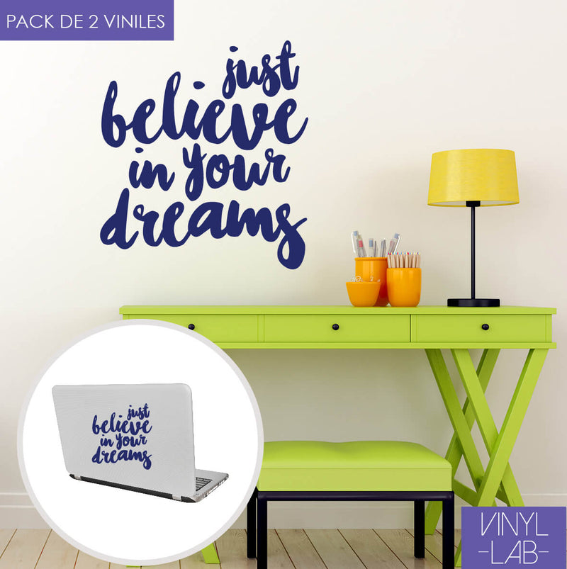 PACK-BELIEVE Laptop: 15 x 14 cm  Pared: 55 x 50 cm