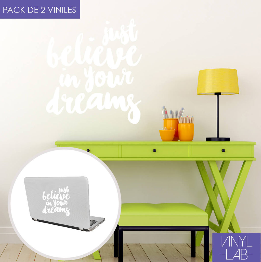 PACK-BELIEVE Laptop: 15 x 14 cm  Pared: 55 x 50 cm