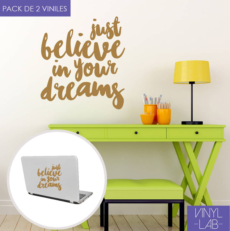 PACK-BELIEVE Laptop: 15 x 14 cm  Pared: 55 x 50 cm